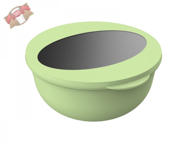 Mehrweg Salatschalen Food-Bowl To Go 1,0 l 82 x Ø 168 mm grün/transparent (15 Stk.)