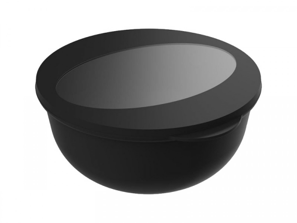 Mehrweg Salatschalen Food-Bowl To Go 1,0 l 82 x Ø 168 mm schwarz/transparent (15 Stk.)