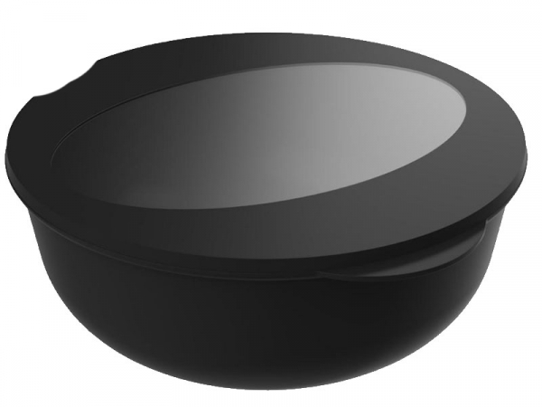 Mehrweg Salatschalen Food-Bowl To Go 2,2 l 92 x Ø 228 mm schwarz/transparent (15 Stk.)