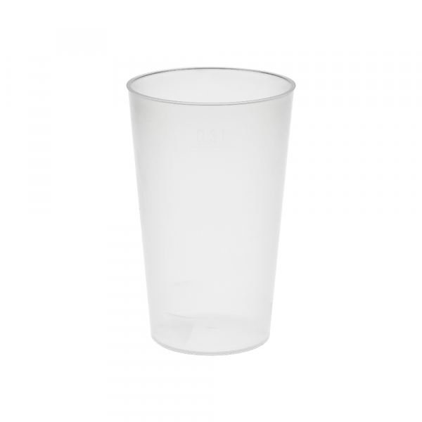 Transparente Trinkbecher Vital 300ml Ø 77x121mm PP - individuellem Druck (50 Stk.)