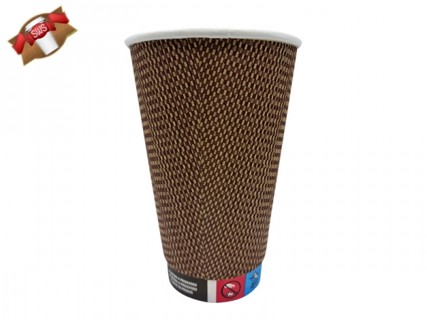 Coffee to go Kaffeebecher Ripple Cup 0,4 l. braun lila (50 Stk.)
