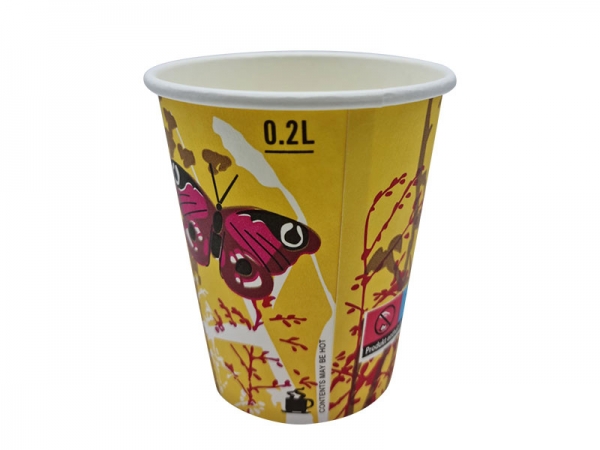 Coffee to go Becher Kaffeebecher Butterfly 200 ml (2000 Stk.)