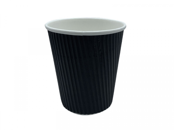 Coffee to Go Becher Ripple Cups schwarz 200 ml (50 Stk.)