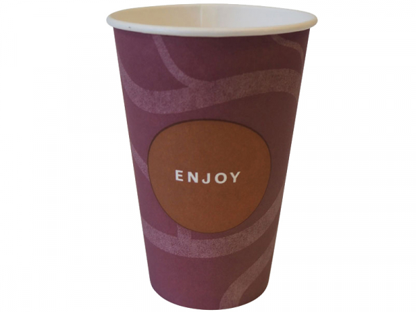 Automatenbecher Coffee to go Becher 200 ml lila ENJOY Druck Kaffee (1600 Stk.)