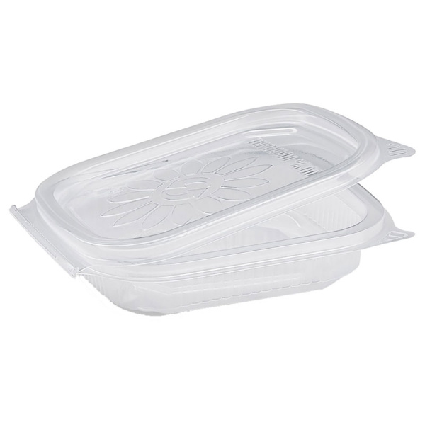 Feinkostbecher PP mit Deckel Ripboxx Tiny klar 125 ml 127 x 108 x 27 mm (50 Stk.)