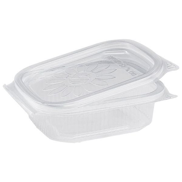 Feinkostbecher PP mit Deckel Ripboxx Tiny klar 200 ml 127 x 108 x 37 mm (50 Stk.)
