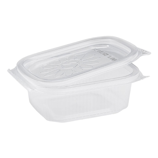 Feinkostbecher PP mit Deckel Ripboxx Tiny klar 250 ml 127 x 108 x 44 mm (50 Stk.)