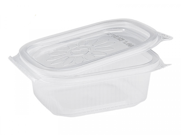 Feinkostbecher PP mit Deckel Ripboxx Tiny klar 250 ml 127 x 108 x 44 mm (50 Stk.)