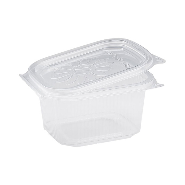 Feinkostbecher PP mit Deckel Ripboxx Tiny klar 375 ml 127 x 108 x 63 mm (50 Stk.)