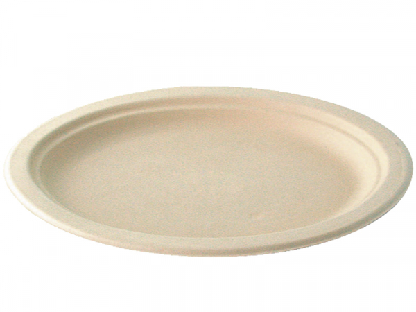 Zuckerrohr Bagasse Bio-Teller oval 31x24 cm (500 Stk.)