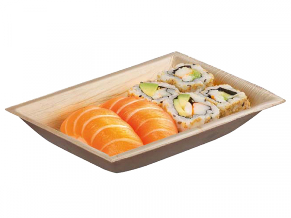 Palmblatt Fingerfood Bio-Schale Schälchen 177x127x30 mm braun natur (100 Stk.)