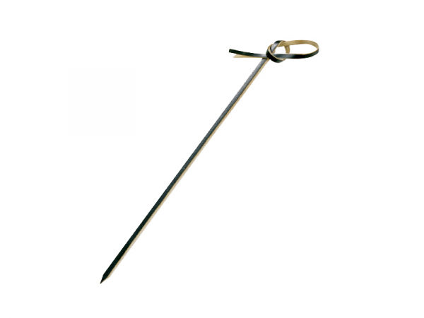 Bio-Bambus Spieße Schaschlikspieße schwarz mit Schleife 10 cm (2000 Stk.)