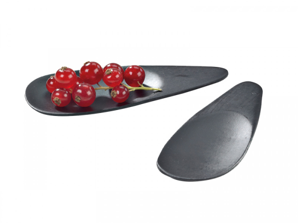 Bambus Mini Bio-Teller Schale Snackteller 100x40 mm schwarz (144 Stk.)
