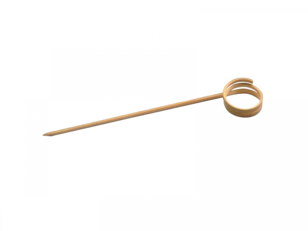 Bio-Bambus Spieße Deko Picker Holzspieße oben gebogen 12 cm (2000 Stk.)