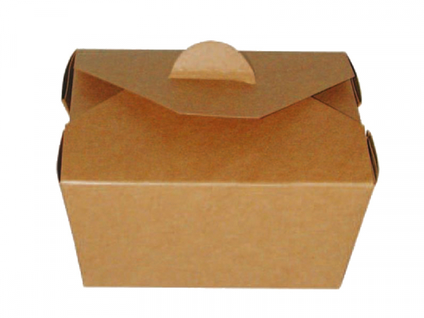 Bio-Faltbox Pommes Döner Asiabox Nudelbox 130x105x65 mm braun (450 Stk.)