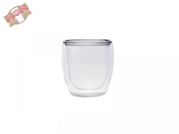 Doppelwändiges Glas "Borsilikatglas" Ø 55 mm H 60 mm 80 ml Bio (48 Stk.)