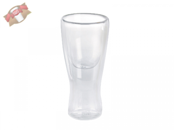 Bio Doppelwändiges Glas "Borsilikatglas" H100mm 60ml (48 Stück)