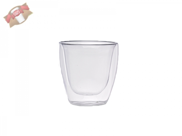 Bio Doppelwändiges Glas "Borsilikatglas" Ø 55mm H60mm 70ml (48 Stück)