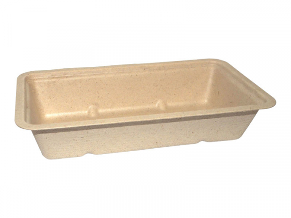 Schale Snacktray Snackschale aus Bagasse braun 150x77x30 mm (800 Stk.)