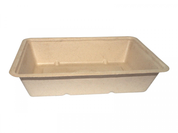 Schale Snacktray Snackschale aus Bagasse braun 144x97x36 mm (800 Stk.)