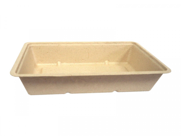 Schale Snacktray Snackschale aus Bagasse braun 162x108x36 mm (600 Stk.)