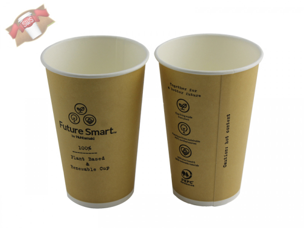 Bio-Kaffeebecher Coffee to go Becher braun "Futur Smart" Ø 80 H 116,8 mm 300 ml (1.625 Stück)