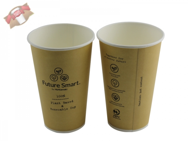 Bio-Kaffeebecher Coffee to go Becher braun "Futur Smart" Ø 90 H 135,2 mm 400 ml (1.000 Stück)
