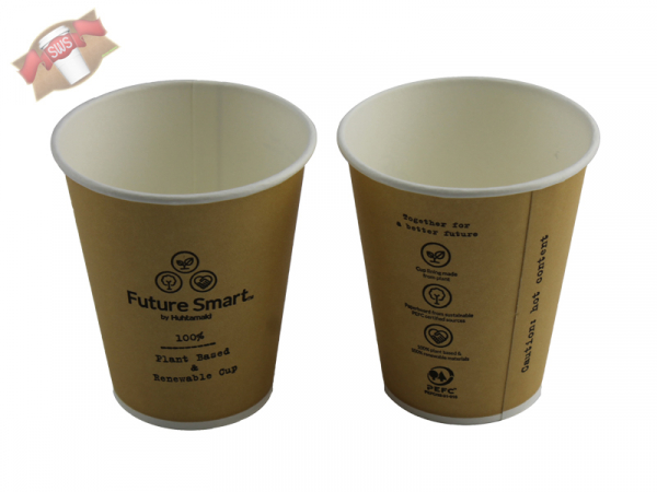 Bio-Kaffeebecher Coffee to go Becher braun "Futur Smart" Ø 62,5 H 64 mm 100 ml (2.000 Stück)