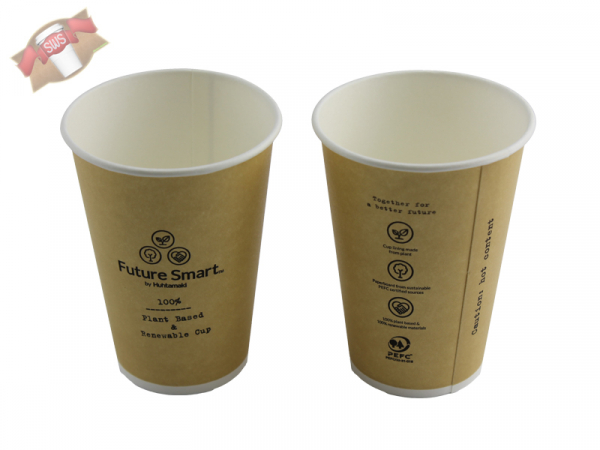 Bio-Kaffeebecher Coffee to go Becher braun "Futur Smart" Ø 70,3 H 93,2 mm 180 ml (100 Stück)