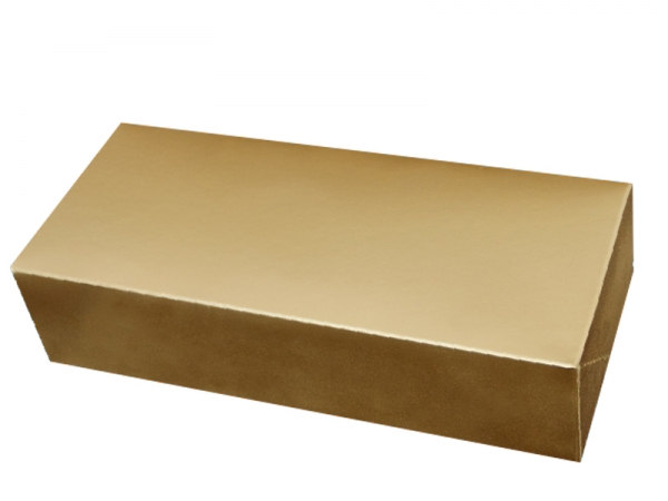 Stollenkarton Weihnachtskarton weiß/gold 280x120x70 mm (100 Stück)
