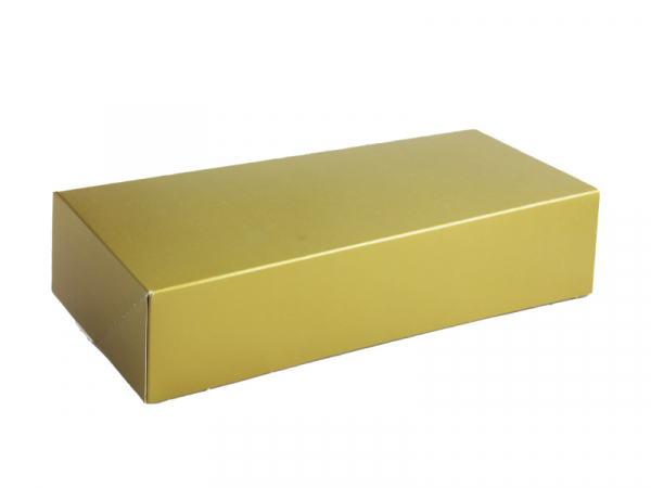 Weihnachtskarton Stollenkarton gold 345x150x80 mm (100 Stück)