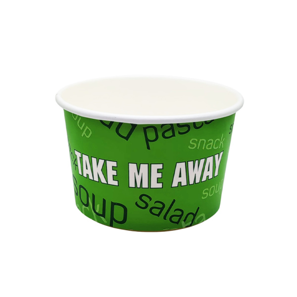 Salatbecher | 850ml | PAP/PE | Ø140x87mm | Take Me Away + Domdeckel (100 Stk.)