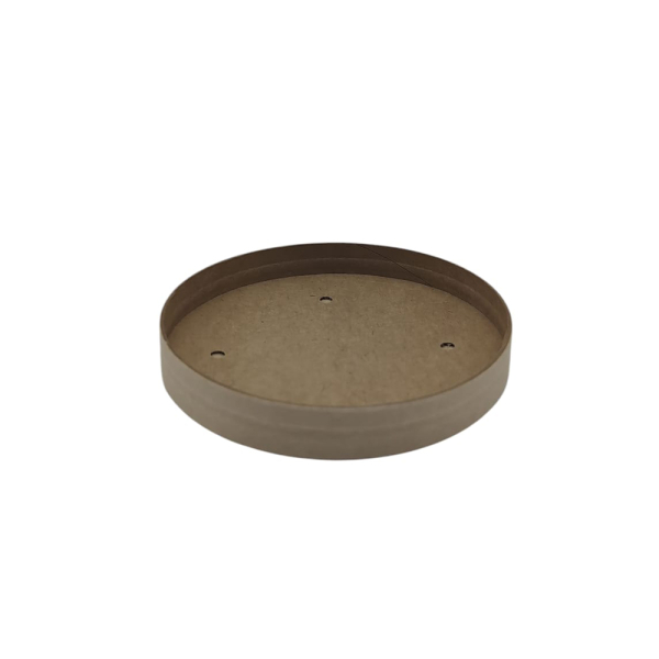 Pappbecher mit Deckel | 400ml | Ø 90x87mm | Braun | PAP/PE RP (250 Stk.)