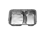 Menüschalen Aluschalen 2-geteilt 400 ml R808 L (100 Stk.)