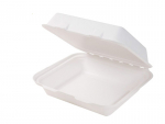 Lunchbox Menübox aus Zuckerrohr (Bagasse) ungeteilt 222x200 mm (50 Stk.)