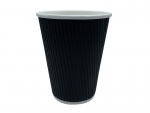 Coffee to Go Becher Ripple Cups schwarz 300 ml (50 Stk.)